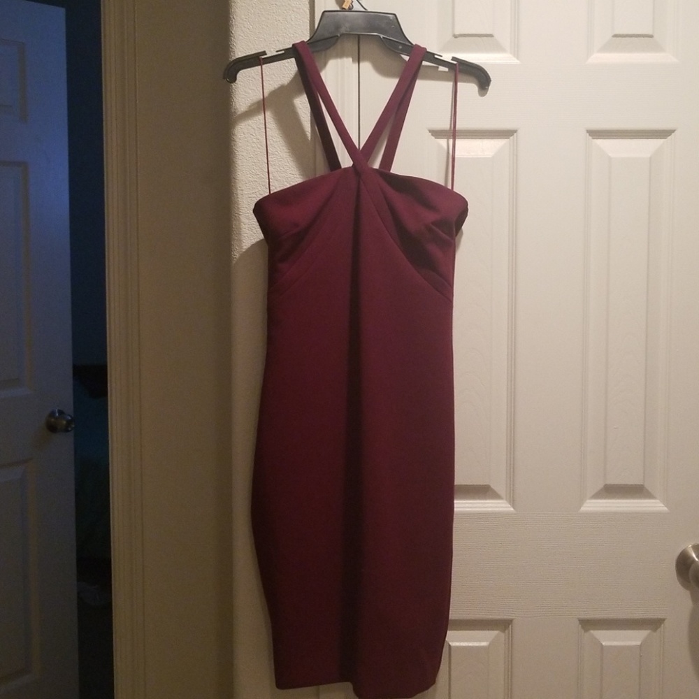 Burgundy dress